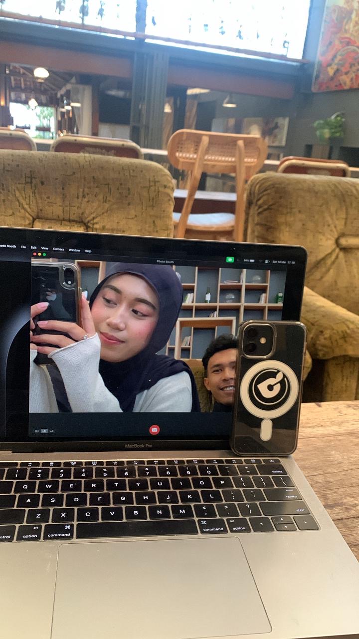 Creative person with drink