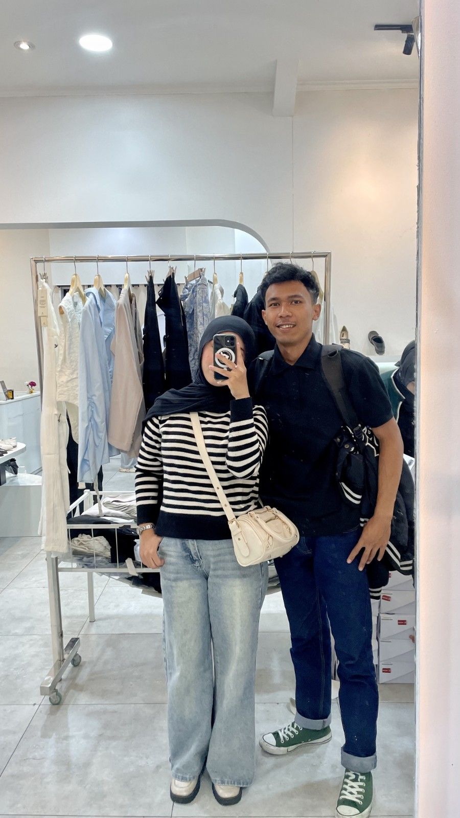 Stylish person with braids